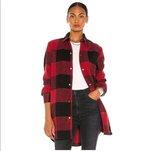 BB Dakota Plaid Shacket - Red and Black